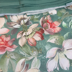 قطعة حرير مزرى فاخرة مع شيلة أنيقة